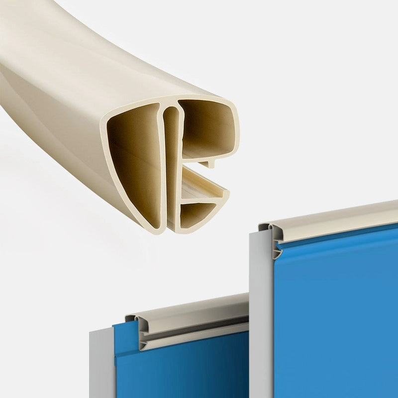 Kit Profili Superiori Rigidi Per Piscina A Forma Ovale 9,00 X 5,00 - In Pvc Blu Colore: Sabbia