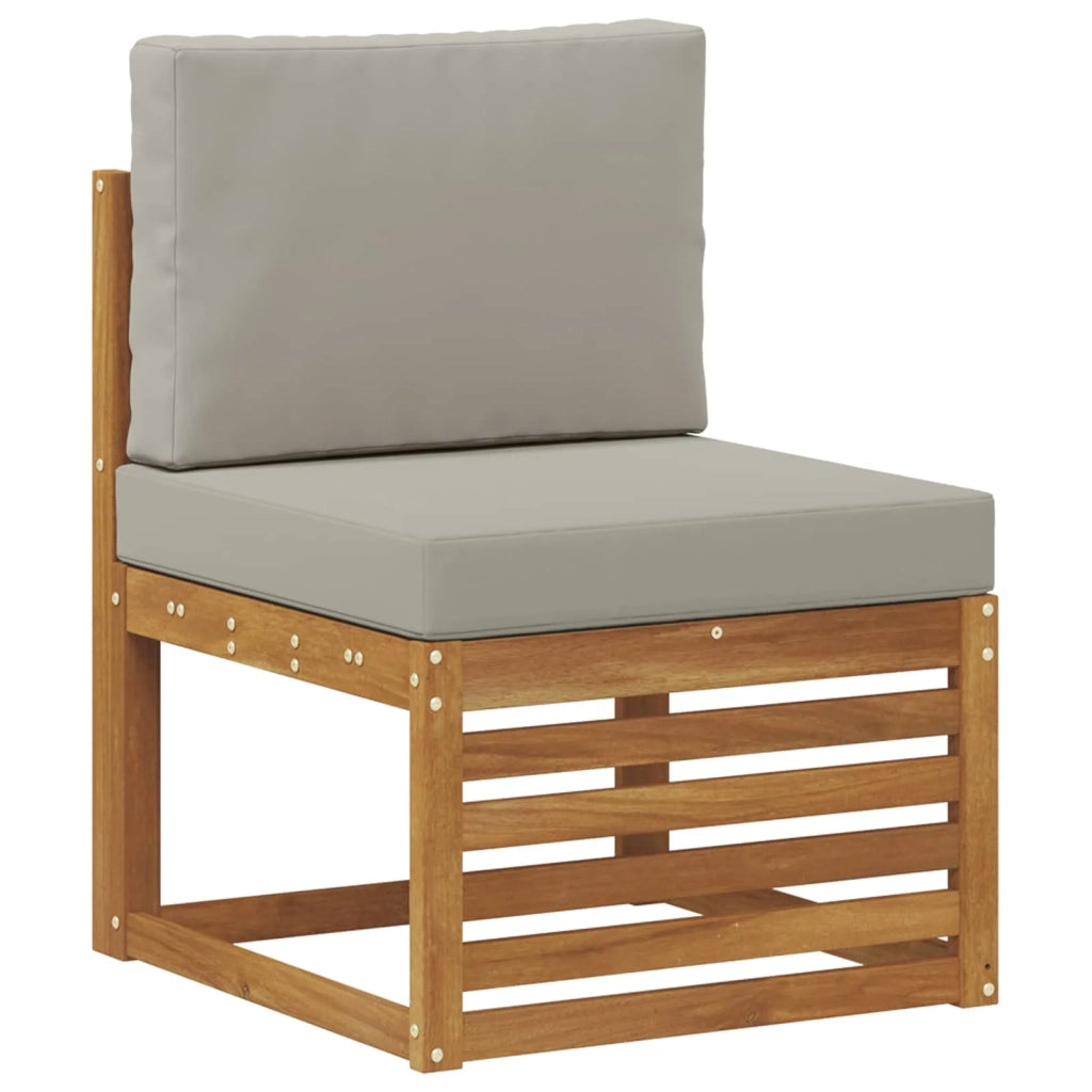 Set divani con cuscino 8 pcs Grigio Naturale e Chiaro 3374501