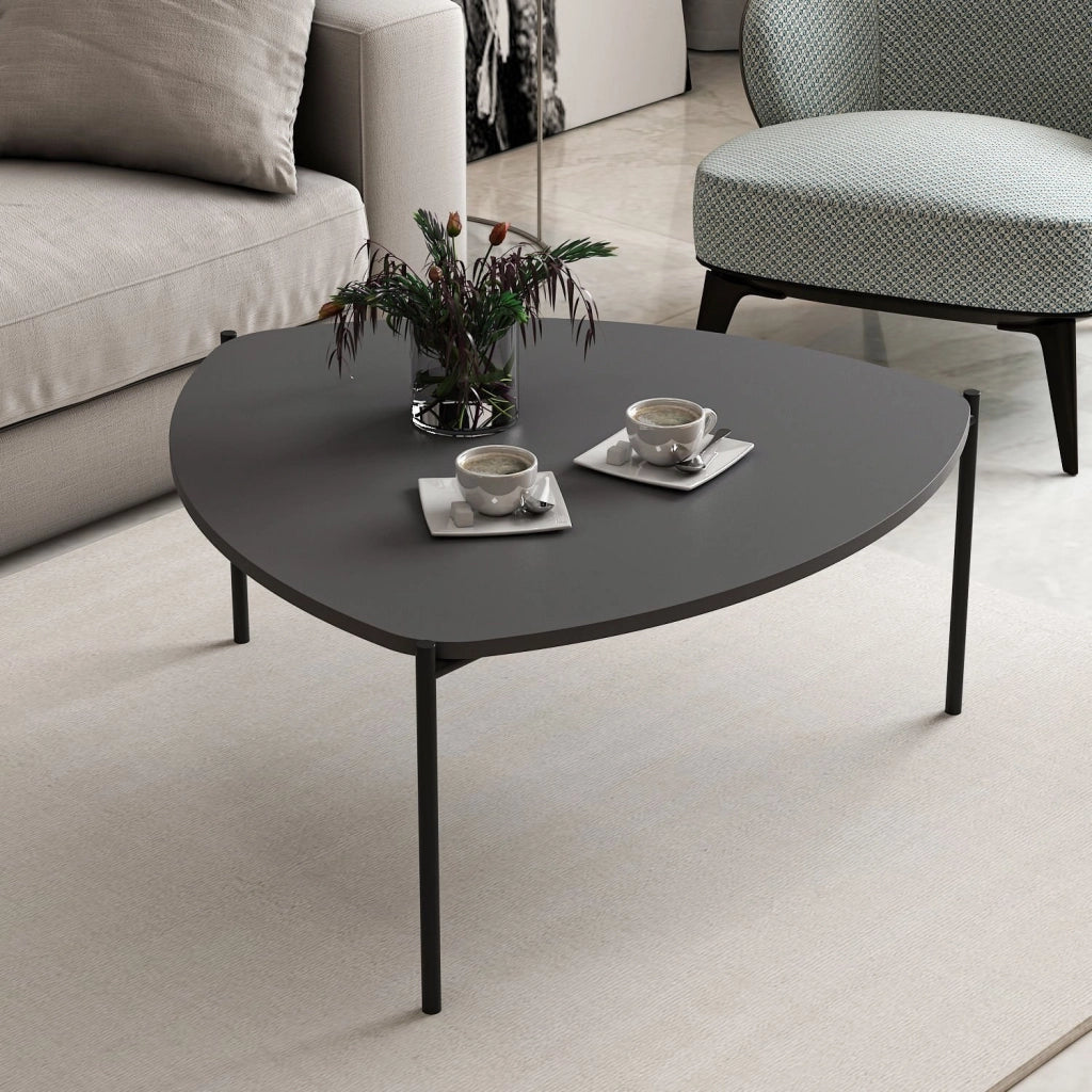 Tavolino in legno "Lenny" - 90 x 89 x 40 cm - Antracite