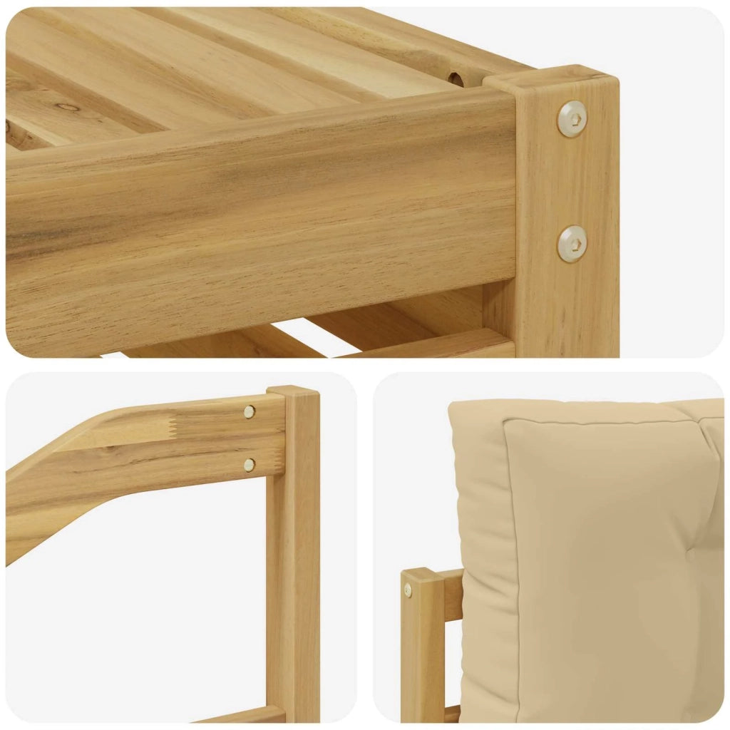 Set di divani da esterno 6 pz Bianco e Beige 3390943
