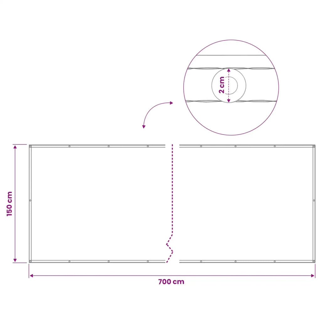 Schermo di Privacy per Balcone-Pannello per privacy 150 x 700 cm 578299
