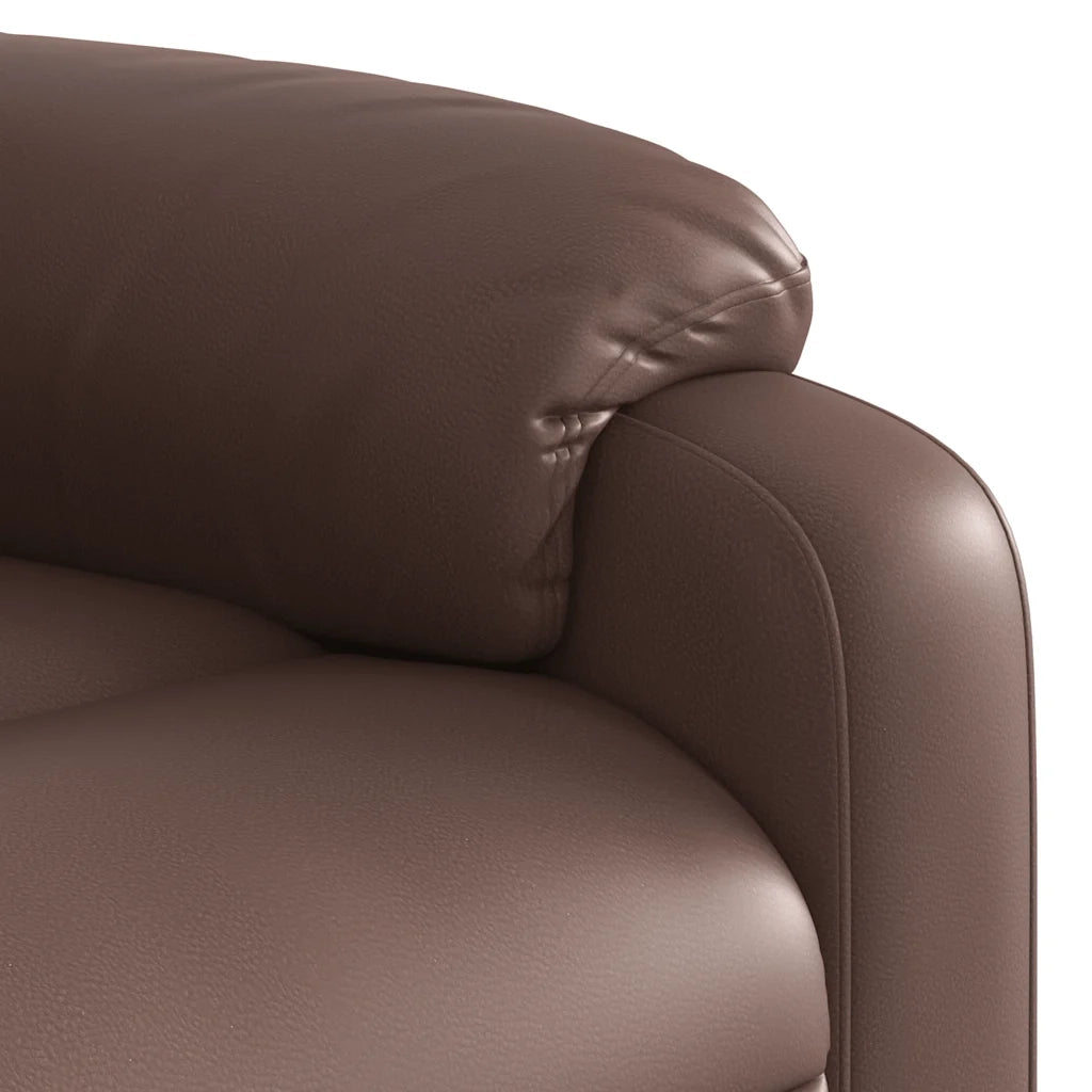 Poltrona Reclinabile Marrone in Similpelle 373488