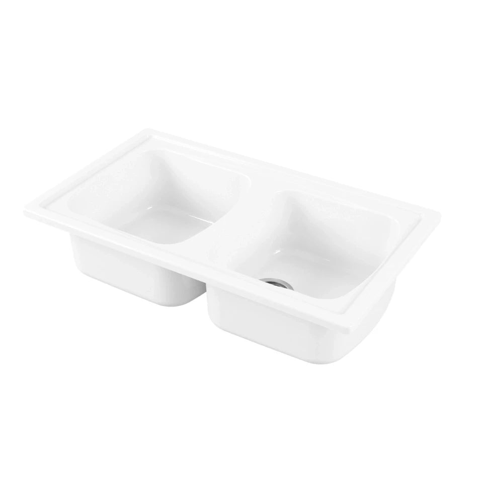 Lavello da incasso in ceramica Genius 86×50 con 2 vasche