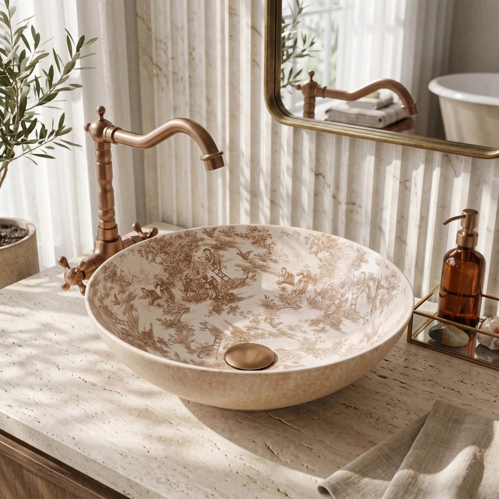 Lavabo Da Appoggio Rea Juliana Brown