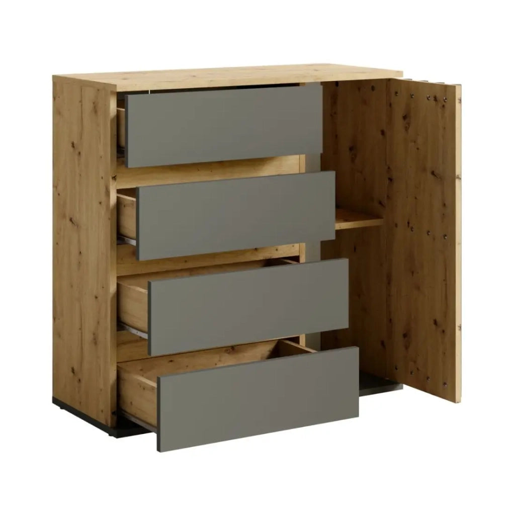 Set mobile da ingresso con appendiabiti e specchio + cassettiera - Collezione Mone