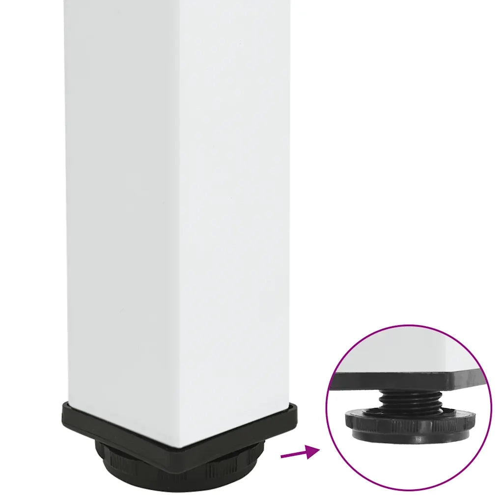 Gambe per Tavolino da Caffè 4 pz Bianche 30-32 cm Acciaio 4012449