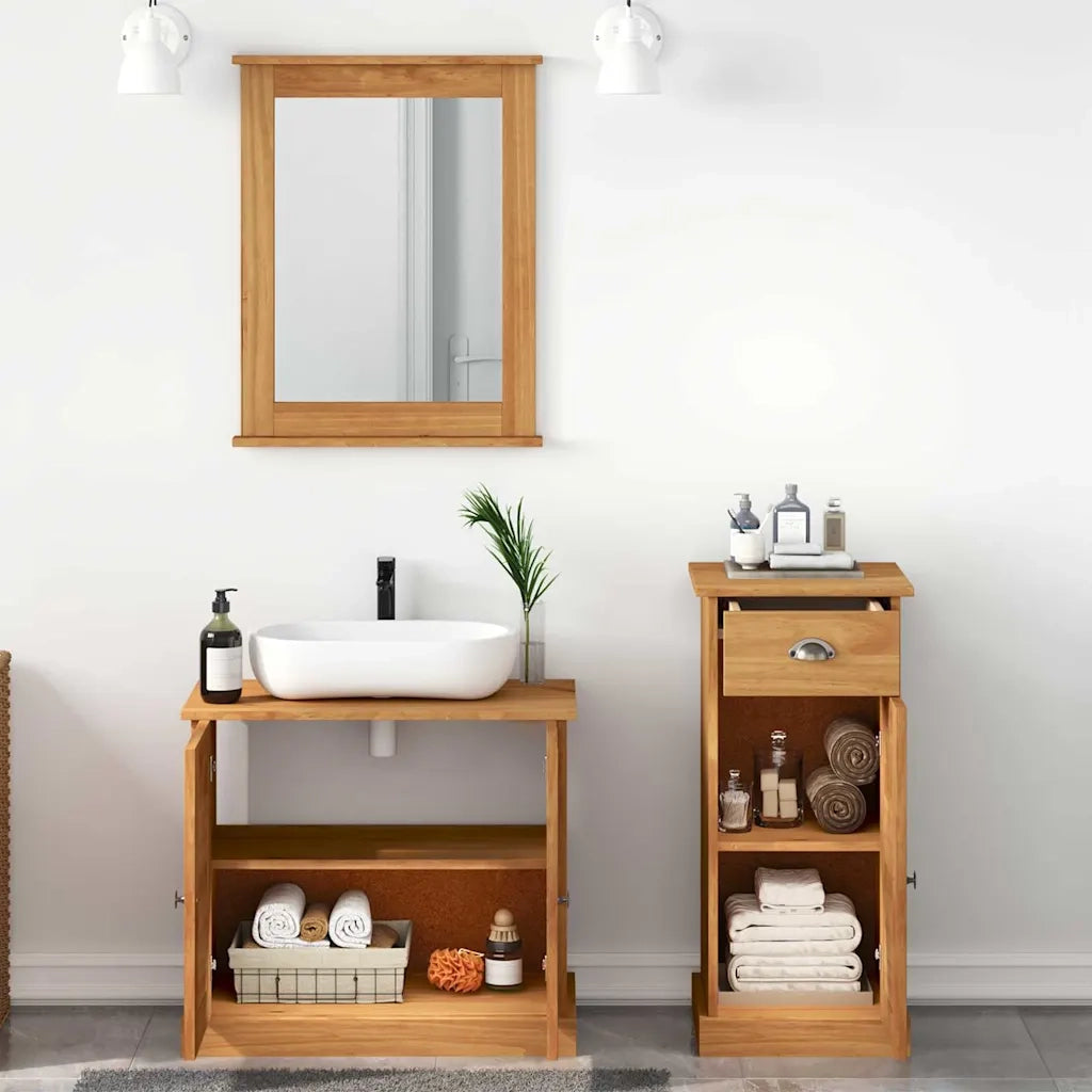 Set di mobili per il bagno con porta VIGO 3 pcs Marrone miele 3328543
