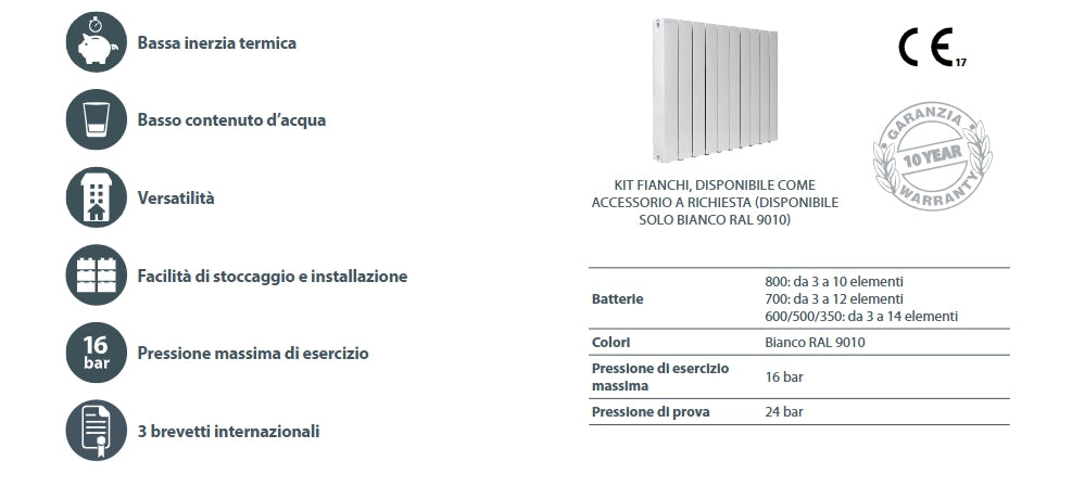 RADIATORE IN ALLUMINIO BLITZ SUPER B4 H600 Elementi 14