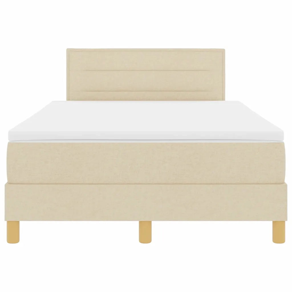 Letto a molle con cuscino Crema 120 x 200 cm Tessuto 3338837