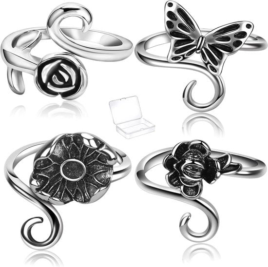 Anelli per dita regolabili - Set da 4 pezzi