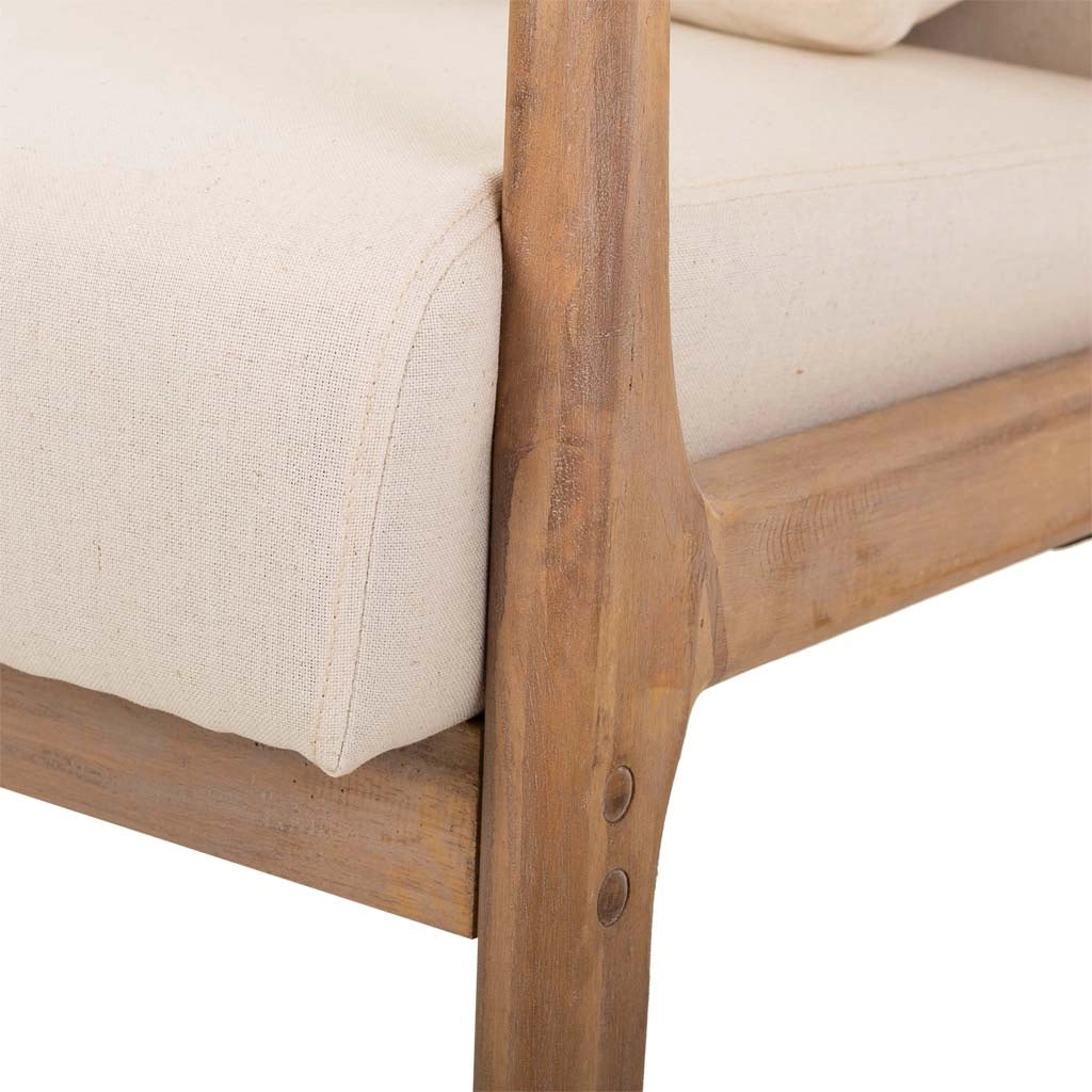 Poltrona in legno marrone 66x85x74