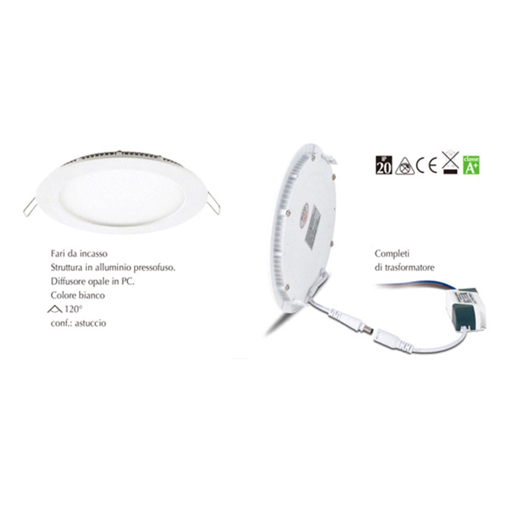 Faretti Incasso Logan Alluminio Bianco Led Integrato 18W 4000K Ip20