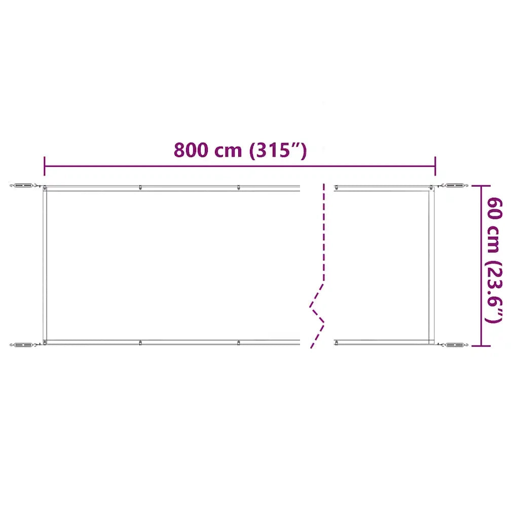 Paravento Verticale Verde Chiaro 60x800 cm in Tessuto Oxford CFW7053532