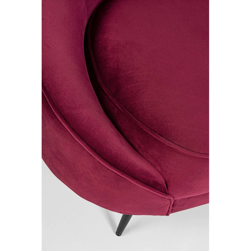 Divano 2 Posti in Velluto con Gambe in Acciaio Stile Retrò - SEBASTIAN