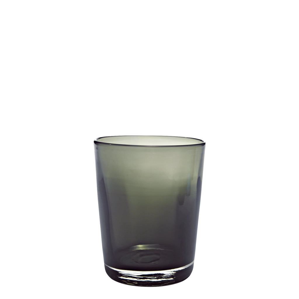 Zafferano Set 6 Bicchieri Bei in Vetro Soffiato a Mano Marrone, Design Artigianale Raffinato e Scintillante per una Tavola di Alta Qualità