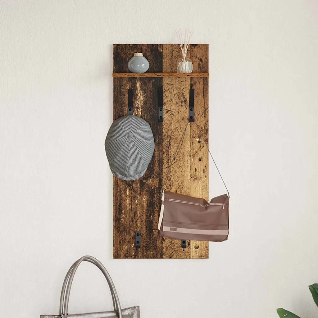 Appendiabiti a muro Legno vecchio 40 x 10 x 90 cm 874457