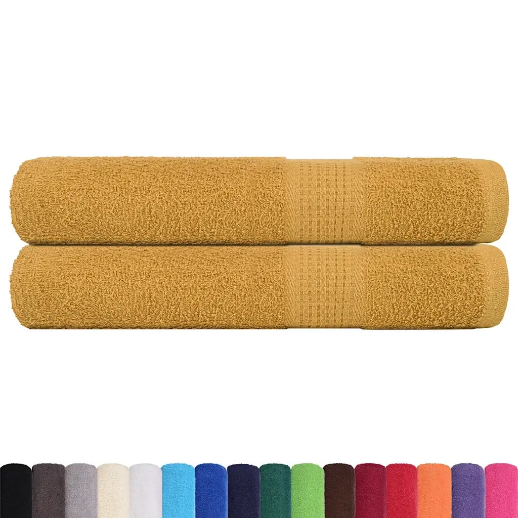 Asciugamani FROGN 2 pz Oro 100x200 cm 360 g/m² 136818
