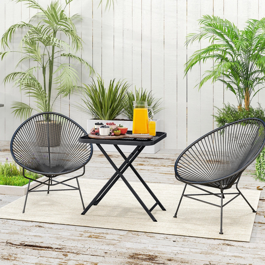 Tavolo pieghevole per esterno ¨C Minimal ¨C 70x70 cm nero