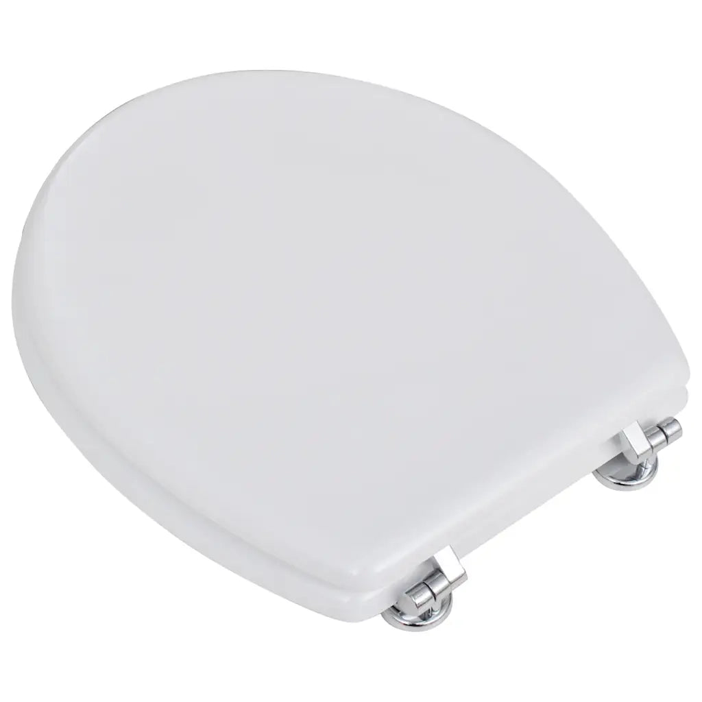 Tavolette WC con Coperchi 2 pz in MDF Bianche 275907