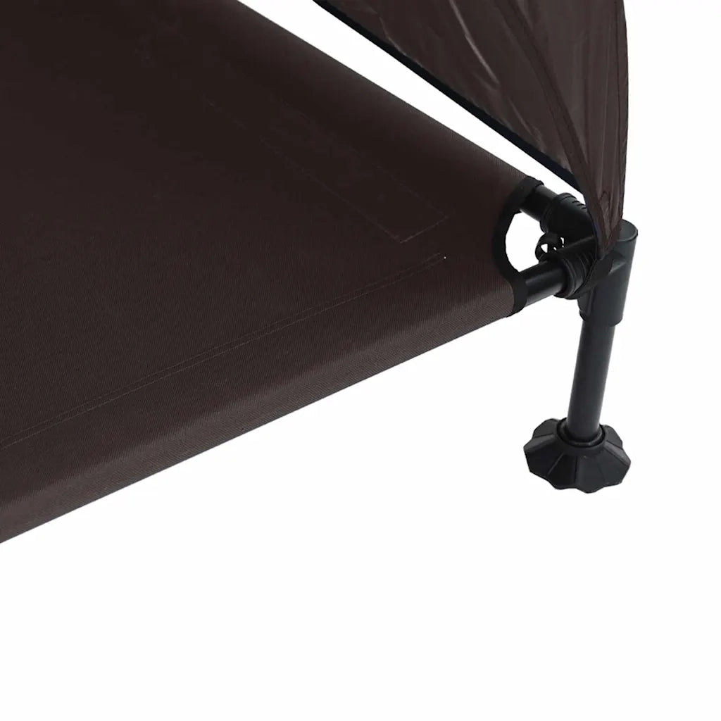 vidaXL Letto per Cani Elevato Marrone 127 x 81 x 108 cm