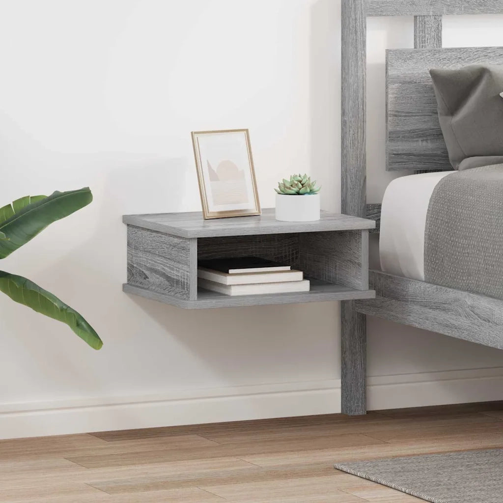Set di 2 Comodini | Armadio da Notte | Mobiletto da notte Grigio Sonoma 40 x 31 x 15 cm Legno multistrato
