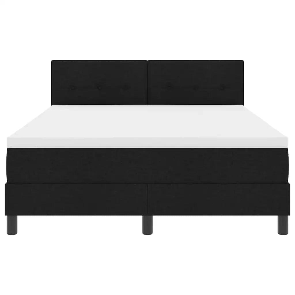 Letto a molle con testiera Nero 140 x 200 cm Tessuto 3338694