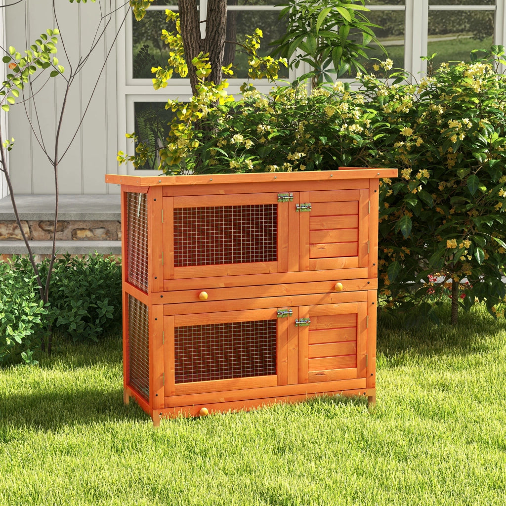 Gabbia per conigli a doppio livello ¨C zephmum ¨C 90x45x90 cm