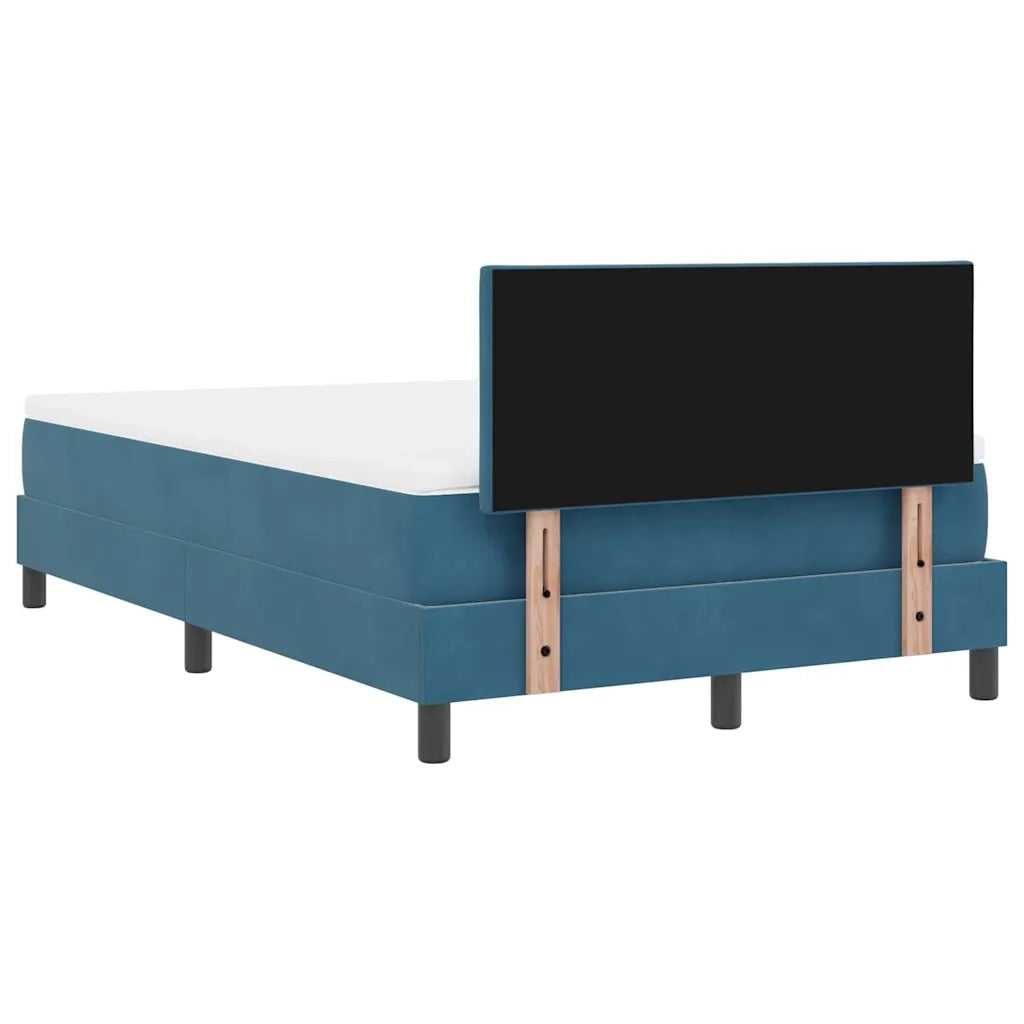 Letto a Sorgente LED con led Blu Scuro 120 x 200 cm Velluto 3342714