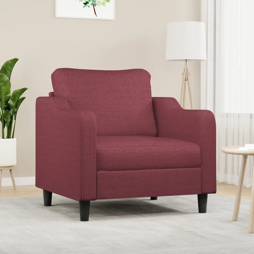 Poltrona | Sedia Relax Rosso Vino 60 cm in Tessuto