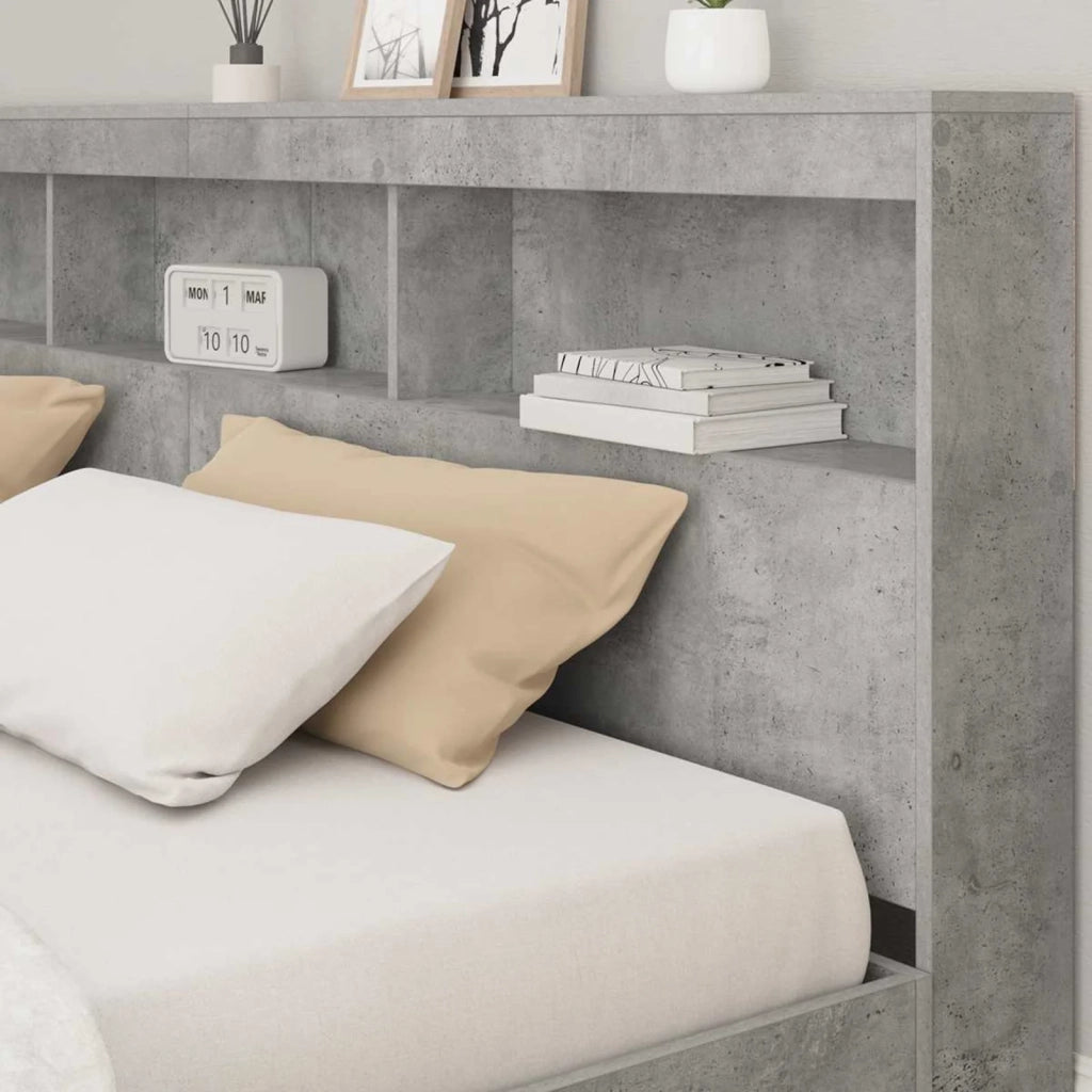 Testata contenitore Grigio cemento 180 cm Legno multistrato 3335512