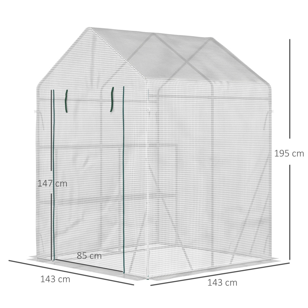 Serra da Giardino ¨C Minimal ¨C Acciaio e PE, 143x143x195 cm, Bianco