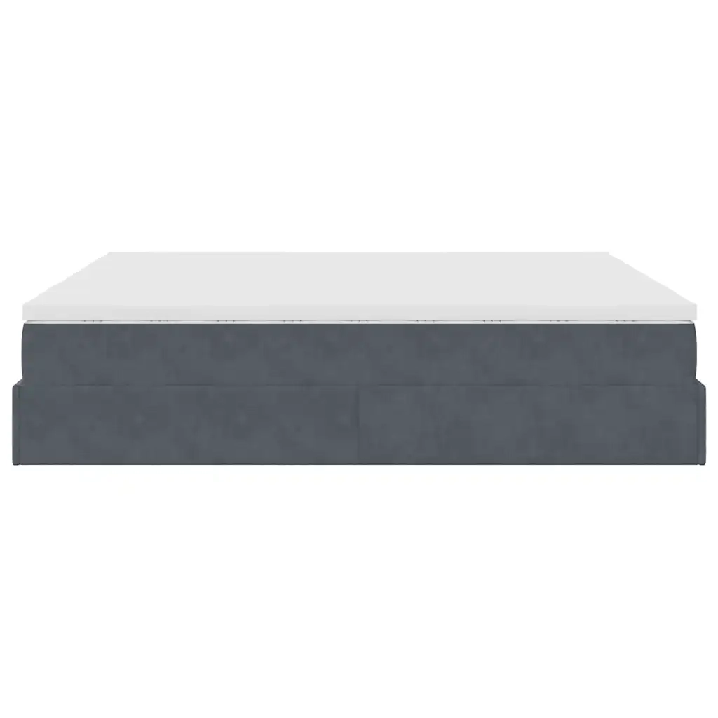 Struttura Letto Pouf con Materassi 200x200 cm Velluto 3311268