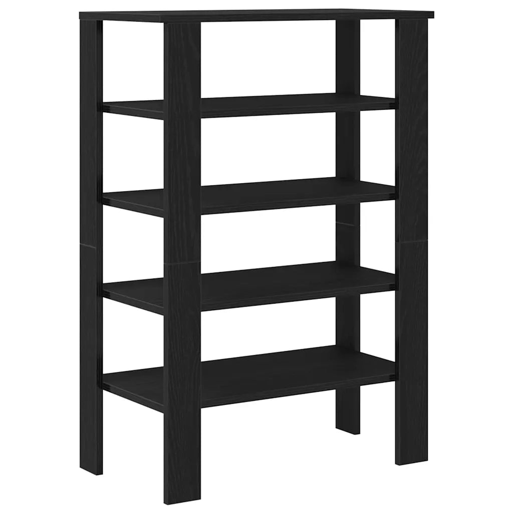 Scarpiera Nera 61x32x87,5 cm in Truciolato 859852