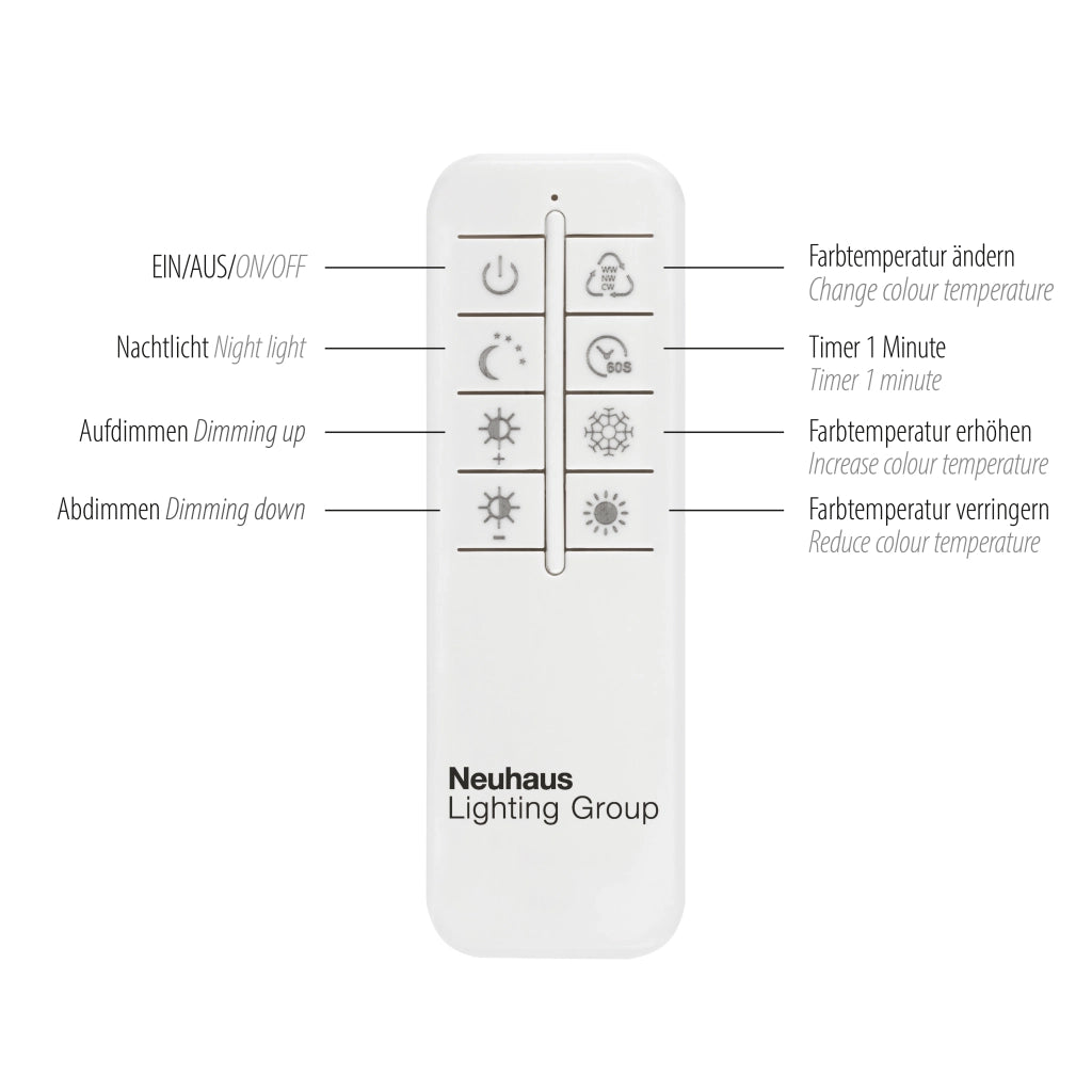 Plafoniera PALMA Paul Neuhaus LED 40W CCT con telecomando