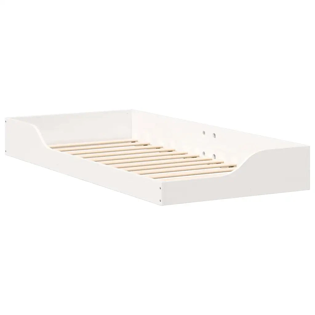 Struttura del letto Bianco 80 x 200 cm Pino massello 873392