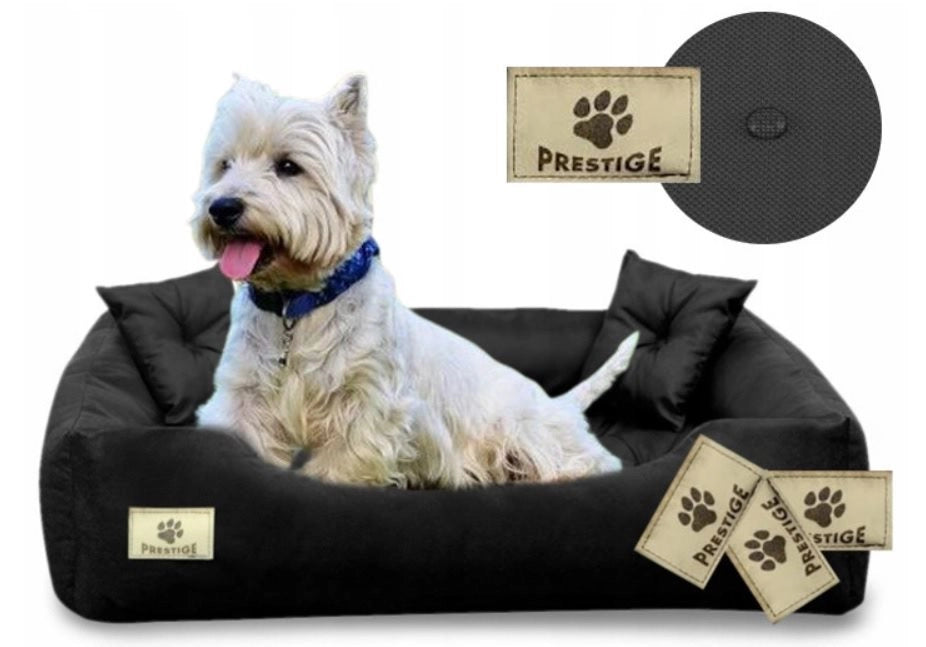 AIO FACTORY 130x105 cm PRESTIGE Letto per cani impermeabile nero