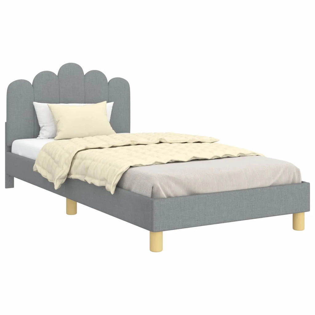 Struttura letto bambini con testata-Giroletto per bambini Grigio Chiaro 90 x 190 cm 190500