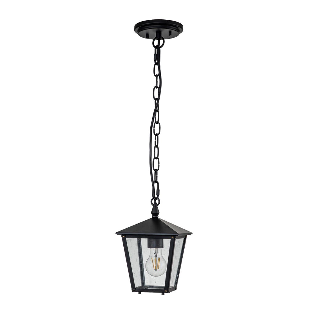 Lampada sospesa esterna nera E27 60W Huntersfield Hinkley