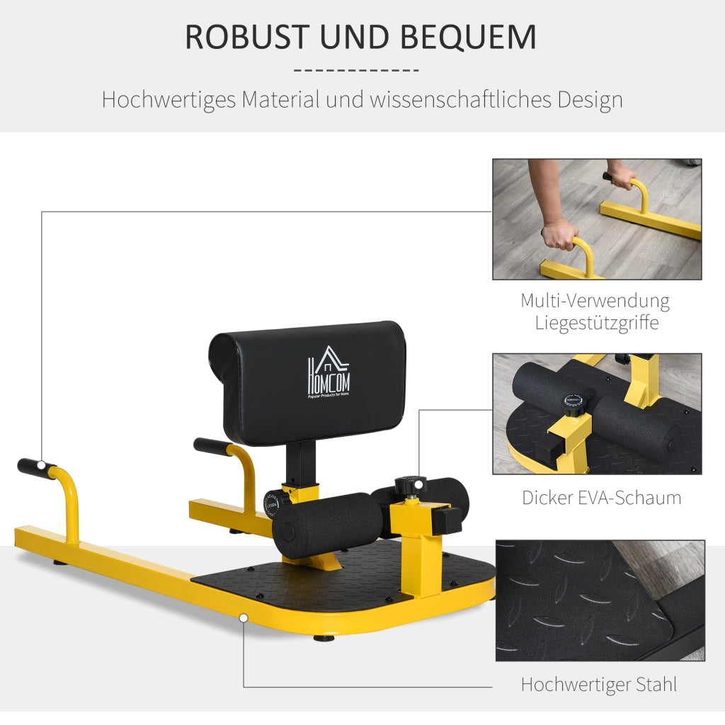 Trainer Sissy Squat ¨C Minimal ¨C Giallo e Nero 50x97x44,5-56,5 cm