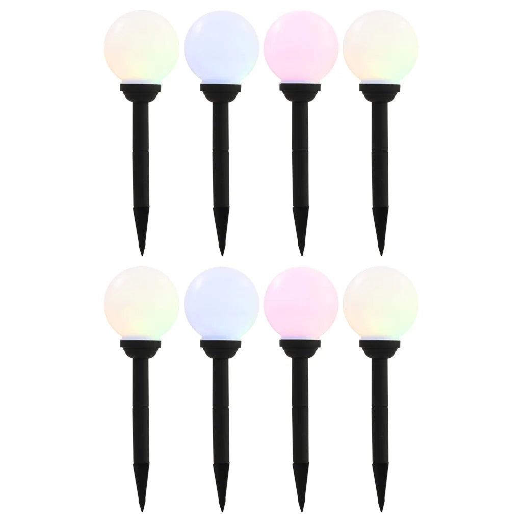 Lampade Solari da Esterno 8 pz LED Sferiche 15 cm RGBcod mxl 95325