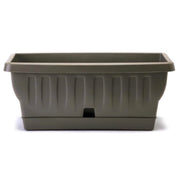Fioriera Vaso Natura con Riserva Colore Grigio 20 x 9,5 x 9 cm