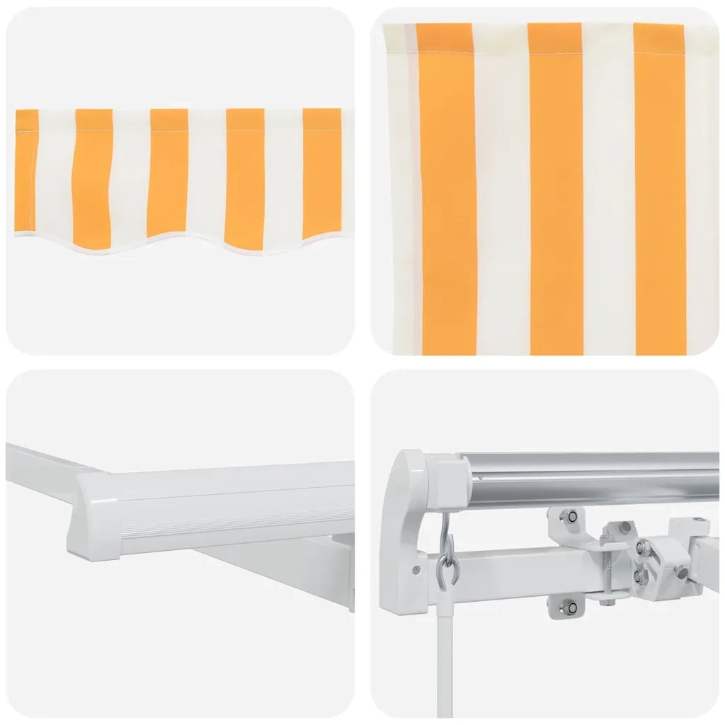 Struttura della tenda Giallo e Bianco 400 x 200 cm 3329787