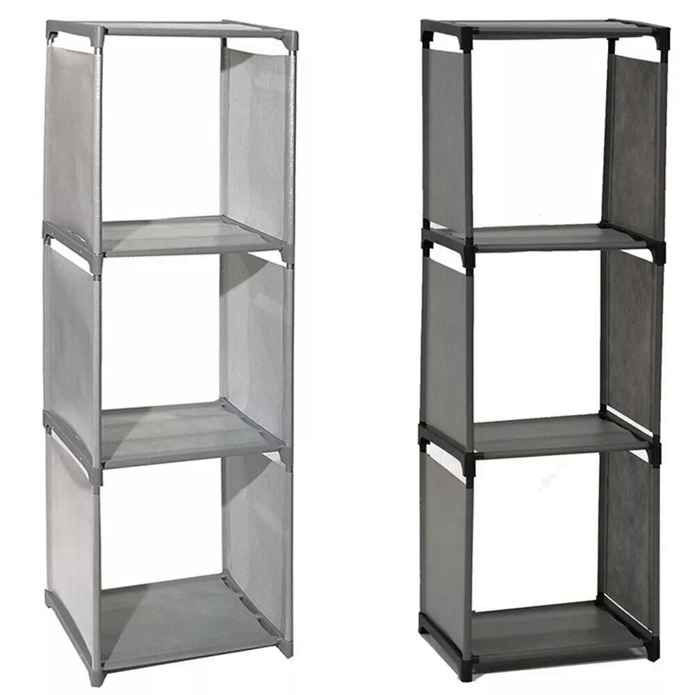 Trade Shop - Scaffale Multiuso A 3 Scomparti Ripiani Armadio Componibile Per Bucato Mobile Casa Bagno -
