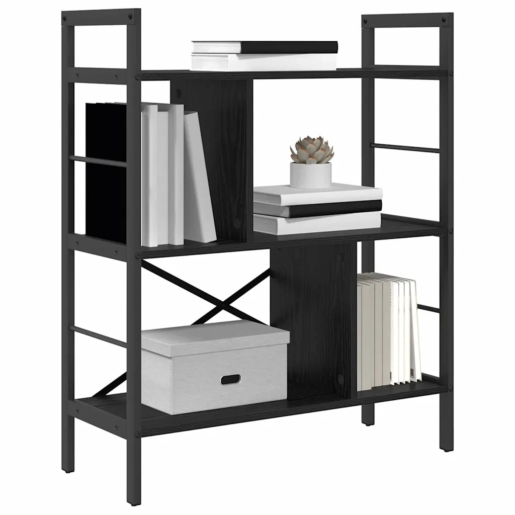 Libreria Rovere Nero 75 x 30 x 91 cm Legno multistrato 883970