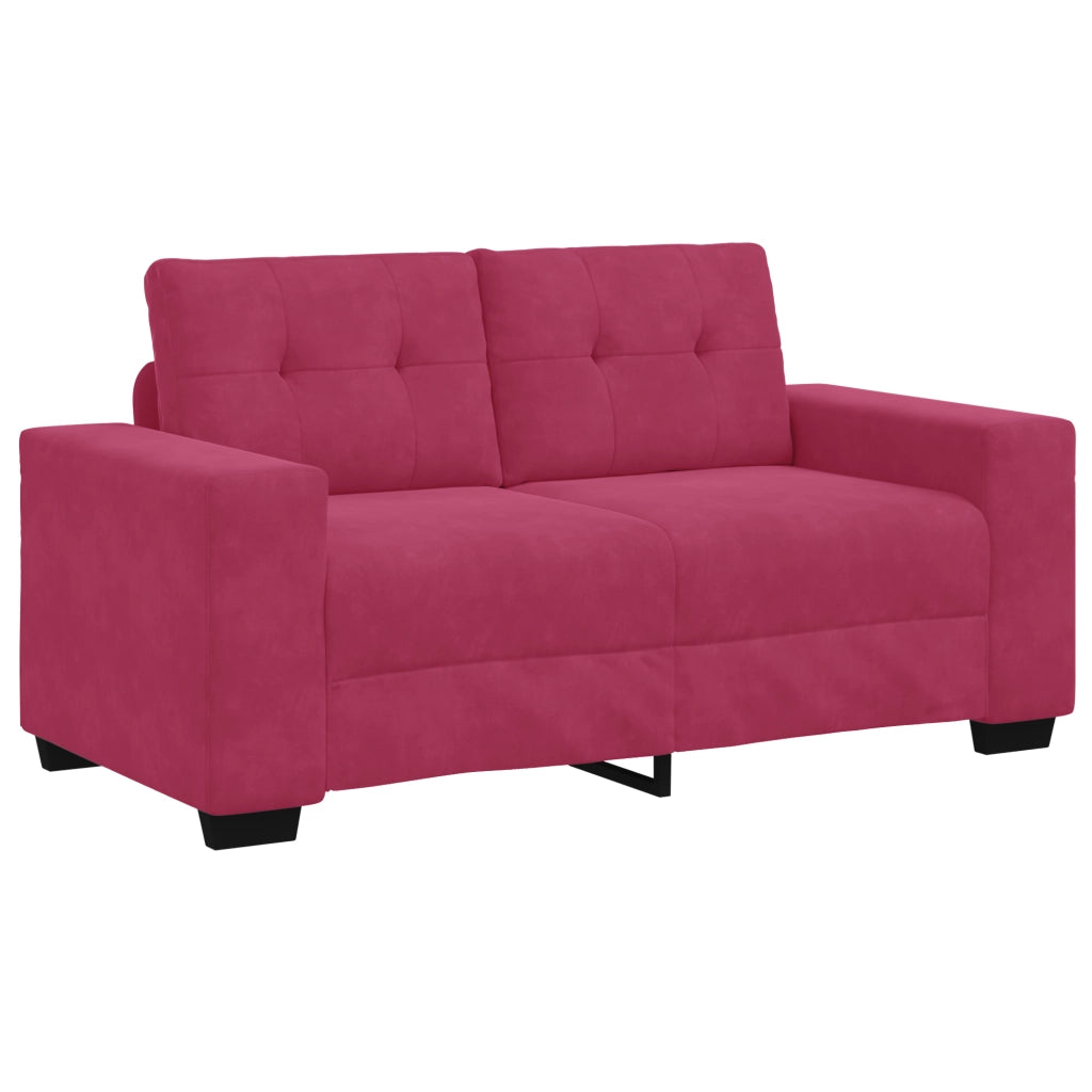 Set di divani 2 pcs Rosso vino 221 x 78 x 80 cm Velluto 3324725