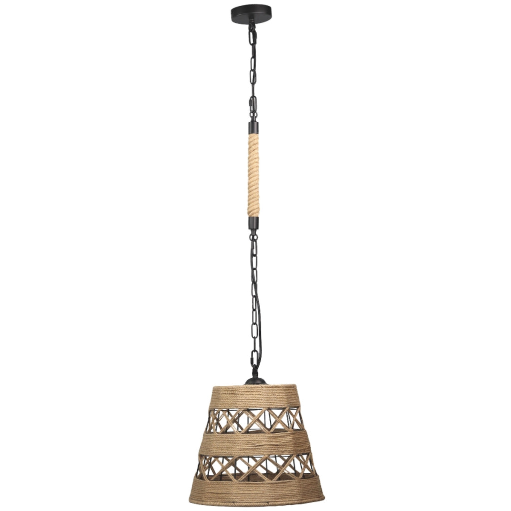 Lampada a sospensione boho ALMA E27 corda 115cm Polux