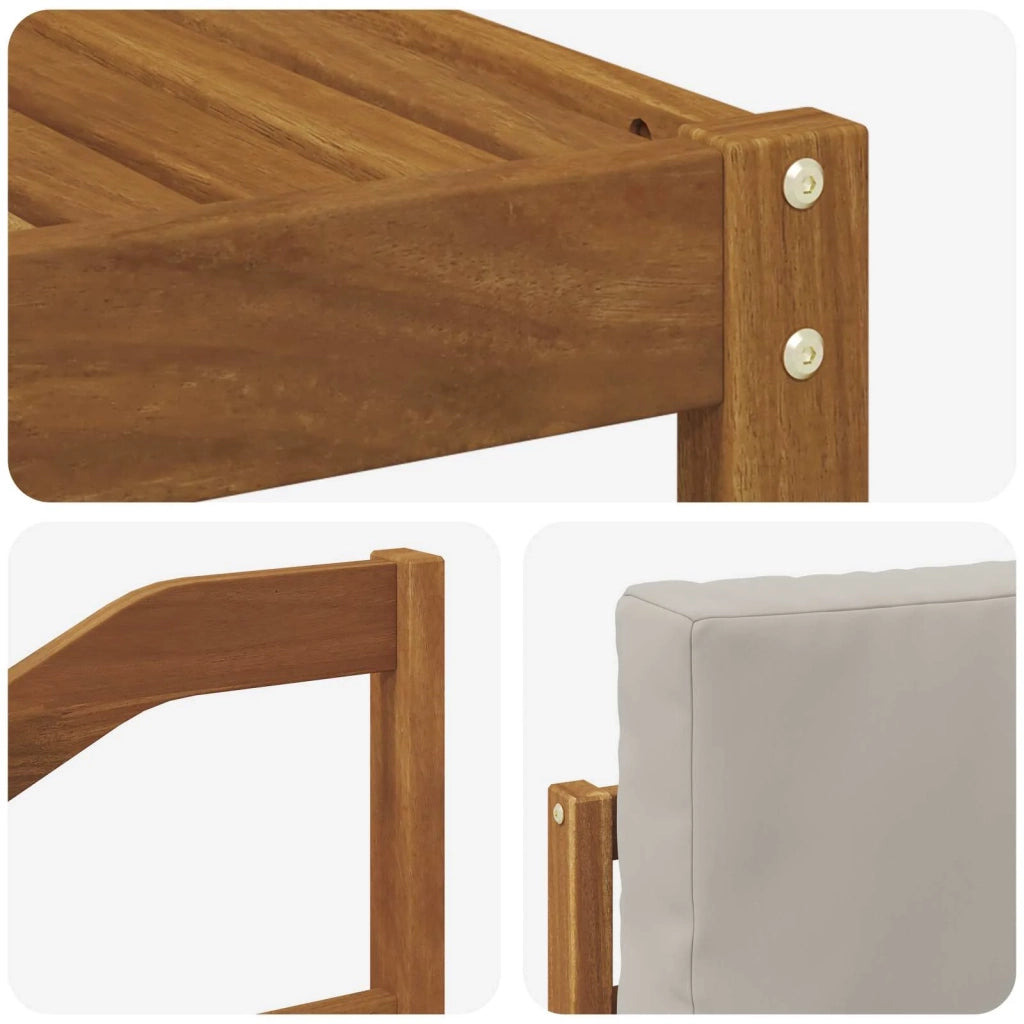 Set di divani da esterno 9 pcs Grigio Naturale e Chiaro 3366864