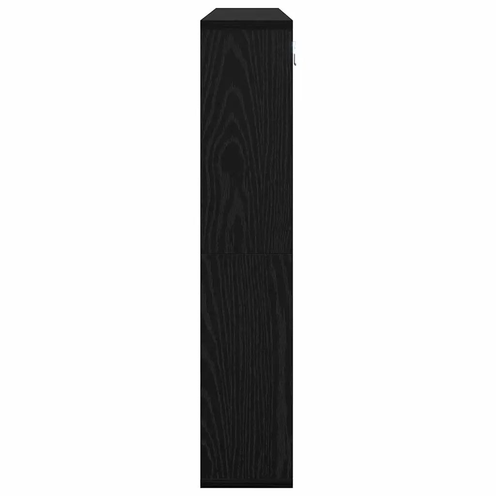 Mobiletto per specchio Rovere Nero 91 x 15 x 76,5 cm 879458