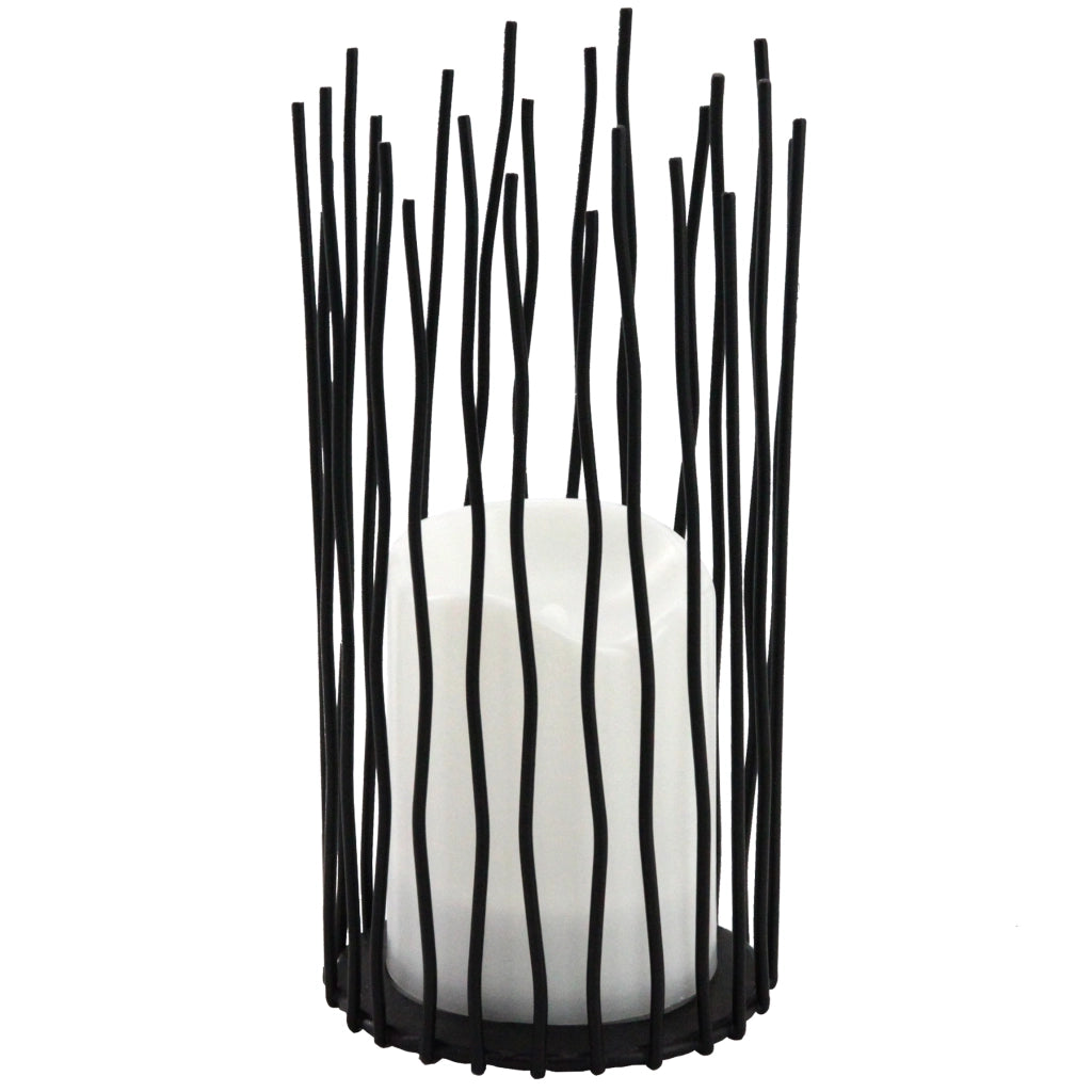 Lampada LED decorativa NYBORG 22cm nera IP44 a pile