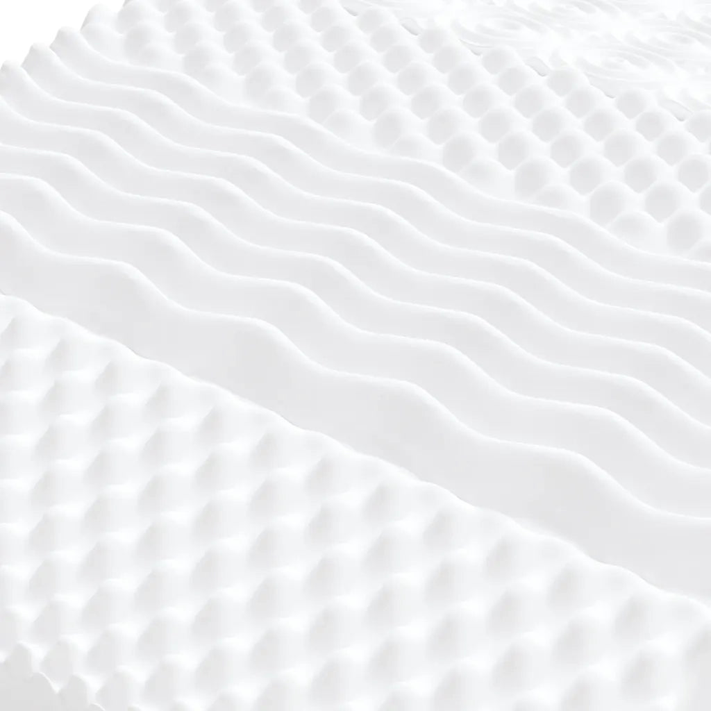 Materasso in Schiuma Bianco 140x190 cm 7 Zone Durezza 20 ILD